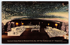Mammoth Cave, Kentucky Snowball Underground Dining Room Antique Vintage Postcard picture