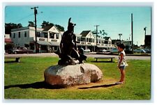 1967 Statue of Chief Ninigret Watch Hill, Rhode Island RI Cancel Postcard picture