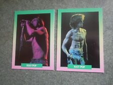 IGGY POP 1991 COLLECTION TRADING CARDS x2 FROM ROCKCARDS BROCKUM picture