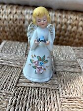 Homco antique Little Girl with Bird Bell; 5 inches tall, perfect condition picture