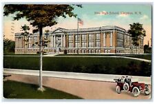 c1915 New High School Exterior View Building Kingston New York Vintage Postcard picture