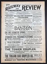 Antique November 20, 1897 Railway & Engineering Review Train Locomotive Magazine picture
