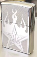 Vintage 2010 Zippo, Star & Flames, Never Struck, High Gloss, Retired Design picture