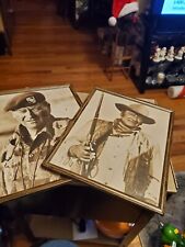 A Pair of Vintage 11x14 Framed John Wayne Photos picture