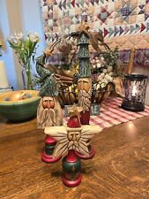 Vtg Lori Miller Collection Whispering Pines Christmas Finial Trio 1999 picture