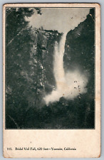 Yosemite, California CA - Bridal Veil Falls 620 Feet - Vintage Postcard - Posted picture