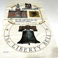 Liberty Bell R Batchelder Vintage Linen Cloth Tea Towe picture