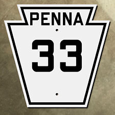 Pennsylvania route 33 highway marker road sign shield 1940 Penna keystone picture