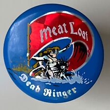 RARE Vintage 1981 MEAT LOAF button prismatic foil pin Dead Ringer 1