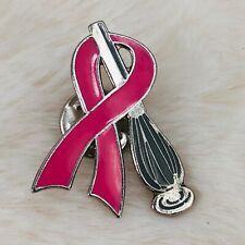 Pampered Chef Pink Ribbon Breast Cancer Awareness Whip Cancer Lapel Pin picture