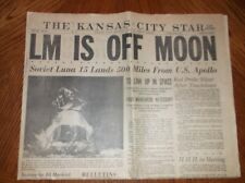 Kansas City Star July 21, 1969 Edition LM IS OFF MOON Apollo 11 Armstrong Aldrin picture