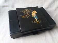 Unique Beautiful Antique Vietnam Jewelry Box Handmade Mother of Pearl Inlay picture