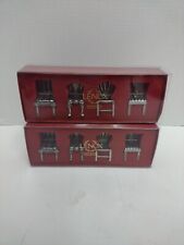 Lenox Kirk Stief Collection Card Holders Four Chair Ornaments New In Box picture