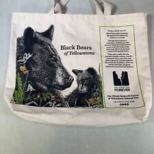 Yellowstone black bears canvas tote bag y2k picture