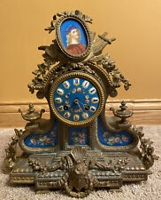 Antique XL 19thc Sevres? Porcelain Plaques L. Marti Me Dille Debronz Rare Clock picture