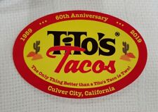  TITO'S TITOS TACOS Culver City CA 60th Anniversary Oval Sticker Collectible New picture