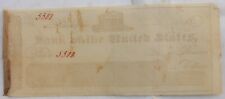 1800s antique early PAPER CHECK BANK OF THE UNITED STATES faded picture