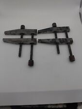 Pair of 2 Vintage Parallel Metal Machinist Clamps 4 in.  picture