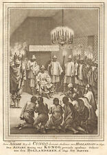 King of Kongo (probably Alvaro VI), audience with the Dutch. Congo. SCHLEY 1748 picture