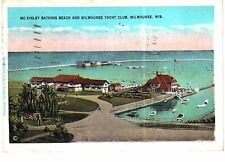 Milwaukee Yacht Club And McKinley Bathing Beach 1929 WI picture