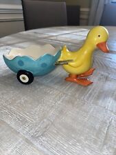 Vintage Russ Barrie Easter Duck Ceramic handpainted stoneware candy bowl picture