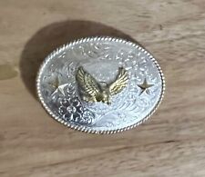 Nocona Golden Eagle with stars and gold rope border Belt Buckle  picture