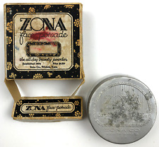 Vintage Zona Face Pomade Milk Glass Gar with Aluminum Lid with Original Box picture
