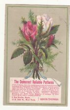 Demorest Reliable Patterns New York Posy of Rose Buds Vict Card c1880s picture