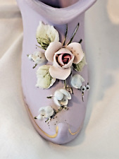 Lefton tiny shoe Lavender Porcelain Vintage # 2960 Exclusives picture