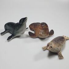 K&M International Rubber Figurine Lot Of 3 Seal Walrus Cake Topper 1991 Vintage picture