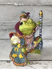 Vintage 1996 Hamilton Sculpture Camelot Frog Wizard of Camelot with Crystal Ball picture