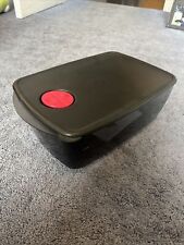 Tupperware Rock N Serve Rectangle Long Deep Large Vintage Black & Red NEW ❤️ picture