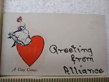 Postcard Embossed Woman & Heart Print Greeting Card A Cosy Corner picture