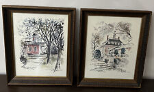 Vtg John Haymson Colonial Williamsburg Governor's Palace  & Old Court House Will picture