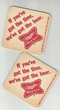 5 1980's Miller High Life Beer Coasters By Miller =Milwaukee, WI 4
