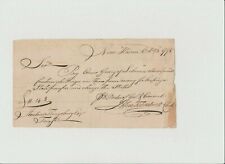 Antique 1795Payment Authorization Receipt from New Haven CT for Keeping a Pauper picture