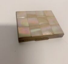 Vintage Mother Of Pearl Powder Compact Collectible 1960’s Rare Find picture