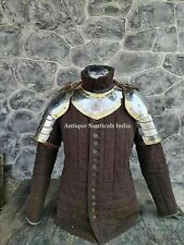 Shoulders protection set pair of pauldrons with gorget steel larp armor 18 gauge picture