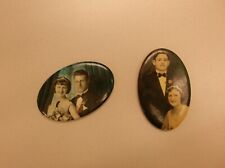 2 antique vanity purse mirror with wedding photos picture