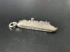 Vintage Carnival Cruise Lines ms CELEBRATION 1.16” Silver Cruise Ship Charm CCL picture