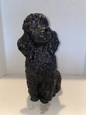 Vintage Black French Poodle 12” Universal Statuary Corp Statue 1984 #323 Resin picture