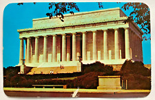 Lincoln Memorial Postcard 1951 Posted Chrome Divided Back Rounded Corners picture
