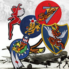 5PCS WWII American AVG Flying Tigers Embroidered Patch CBI A2 Jacket Patches picture