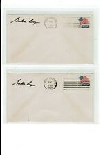 Gemini 5 GORDON COOPER Signed Autopens 2 Covers Oct 1965 Space Houston TEXAS  picture