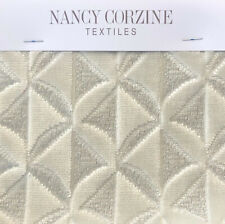 Nancy Corzine Contemporary Rayon Cut Velvet Fabric- Starlight / Frost 1.30 yd picture