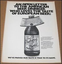 1979 Tuborg Gold Danish Beer Print Ad Advertisement Vintage 8.25 x 10.75 Denmark picture