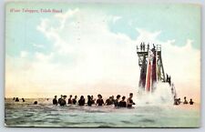 Toledo Ohio~Toledo Beach Water Toboggan Splash~Close Up Bathers in Lake~1910 picture