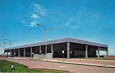 Stockton CA California, Stockton Municipal Airport Building, Vintage Postcard picture
