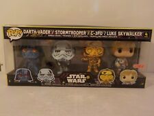 A814 Funko Pop Darth Vader/Stormtrooper/C-3PO/Luke Skywalker 4 Pack Target Excl. picture