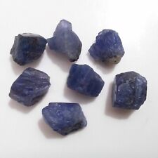Fabulous Earth Mined Blue Tanzanite Raw 7 Piece Size 10-17 MM Rough Jewelry picture